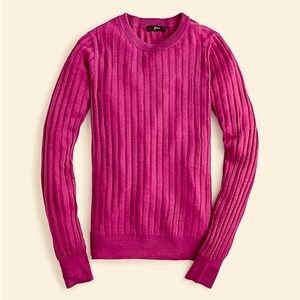 NWT *J. CREW* Tippi Ribbed Sweater … *RICH VIOLET* … Size: S